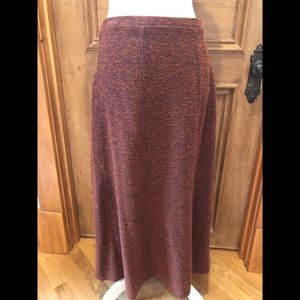 Pumpkin/Rust Stretch Boucle Knit Skirt